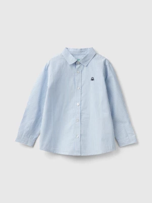 Benetton, Shirt In Pure Cotton, size 110, Light Blue, Kids United Colors of Benetton