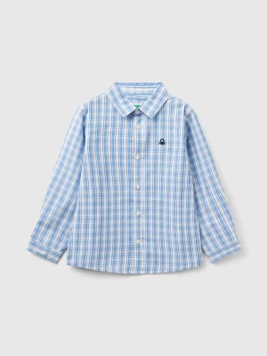 Benetton, Shirt In Pure Cotton, size 110, Sky Blue, Kids United Colors of Benetton