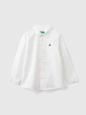 Benetton, Shirt In Pure Cotton, size 110, White, Kids United Colors of Benetton