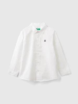 Benetton, Shirt In Pure Cotton, size 110, White, Kids United Colors of Benetton