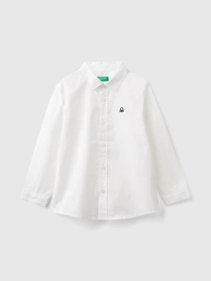 Benetton, Shirt In Pure Cotton, size 116, White, Kids United Colors of Benetton