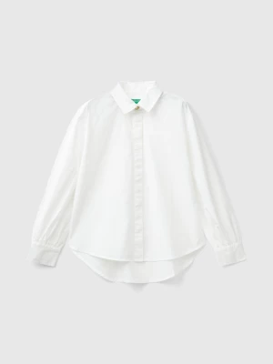 Benetton, Shirt In Pure Cotton, size 2XL, Creamy White, Kids United Colors of Benetton