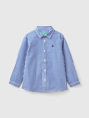 Benetton, Shirt In Pure Cotton, size 82, Bright Blue, Kids United Colors of Benetton