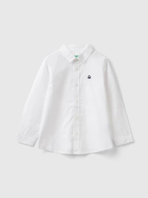 Benetton, Shirt In Pure Cotton, size 82, White, Kids United Colors of Benetton