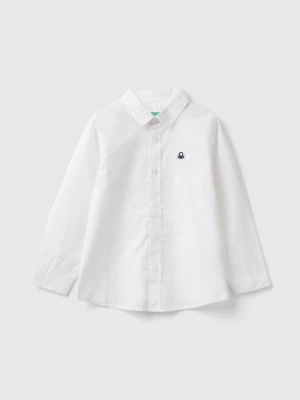 Benetton, Shirt In Pure Cotton, size 98, White, Kids United Colors of Benetton