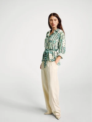 Benetton, Shirt With Bandana Print, size XS, Multi-color, Women United Colors of Benetton