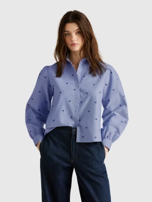 Benetton, Shirt With Flower Embroidery, size XXS, Multi-color, Women United Colors of Benetton