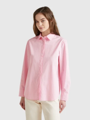 Benetton, Shirt With Vertical Stripes, size XXS, Pink, Women United Colors of Benetton