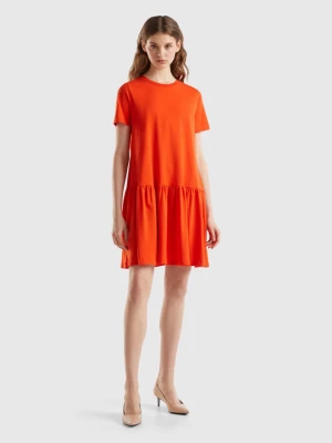 Benetton, Short Dress In Long Fiber Cotton, size L, , Women United Colors of Benetton