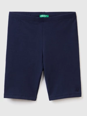 Benetton, Short Leggings In Stretch Cotton, size 2XL, Dark Blue, Kids United Colors of Benetton