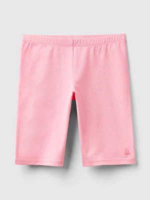 Benetton, Short Leggings In Stretch Cotton, size 2XL, Pink, Kids United Colors of Benetton