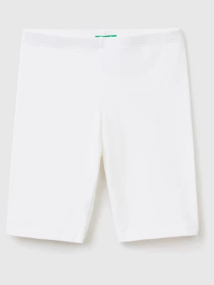 Benetton, Short Leggings In Stretch Cotton, size 3XL, White, Kids United Colors of Benetton