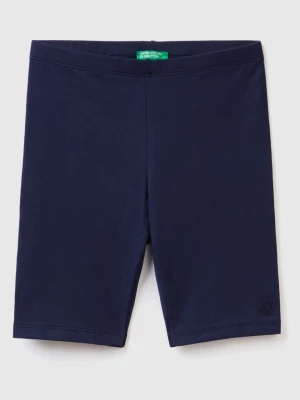 Benetton, Short Leggings In Stretch Cotton, size S, Dark Blue, Kids United Colors of Benetton