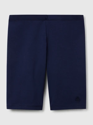 Benetton, Stretch Cotton Short Leggings, Size: XL, Dark Blue, Kids United Colors of Benetton