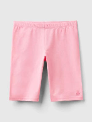 Benetton, Short Leggings In Stretch Cotton, size S, Pink, Kids United Colors of Benetton