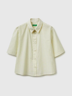 Benetton, Short Sleeve Patterned Shirt, Size: XS, Vanilla, Women United Colors of Benetton