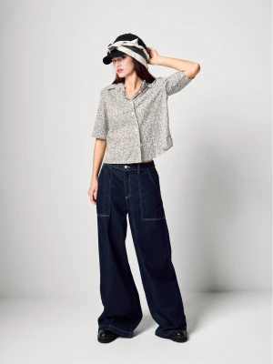 Benetton, Short Sleeve Patterned Shirt, Size: XXS, Multi-color, Women United Colors of Benetton