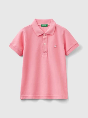 Benetton, Short Sleeve Polo In Organic Cotton, size 104, Pink, Kids United Colors of Benetton