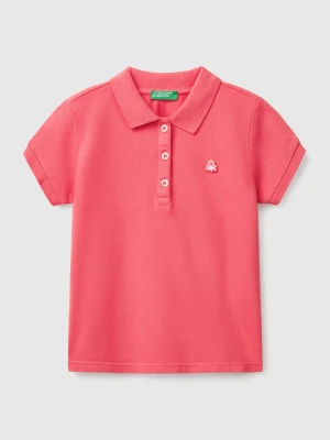 Benetton, Short Sleeve Polo In Cotton, Size: 90, Cyclamen, Kids United Colors of Benetton