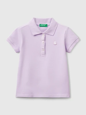 Benetton, Short Sleeve Polo In Cotton, size 116, Lilac, Kids United Colors of Benetton