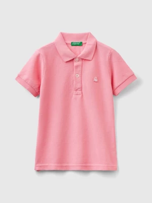 Benetton, Short Sleeve Polo In Organic Cotton, size 98, Pink, Kids United Colors of Benetton
