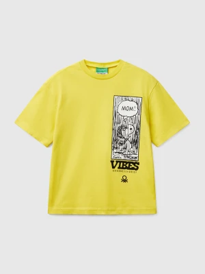 Benetton, Short Sleeve Snoopy ©peanuts T-shirt, size XL, Yellow, Kids United Colors of Benetton