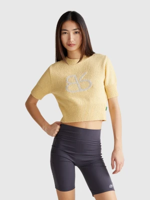 Benetton, Short Sleeve Sweater, size S, Yellow, Women United Colors of Benetton