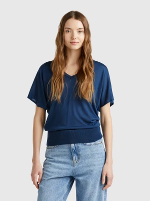 Benetton, Short Sleeve Sweater, size XXS, Air Force Blue, Women United Colors of Benetton
