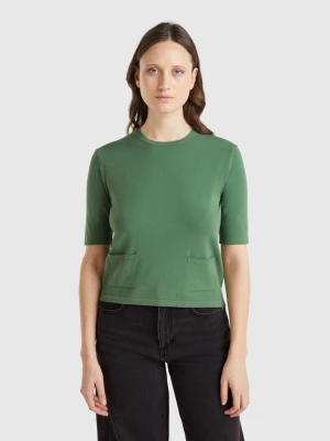 Benetton, Short Sleeve Sweater, size XXS, Green, Women United Colors of Benetton