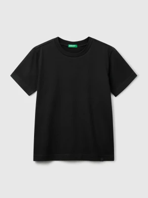 Benetton, Short Sleeve T-shirt Cotton, Size: XL, Black, Kids United Colors of Benetton