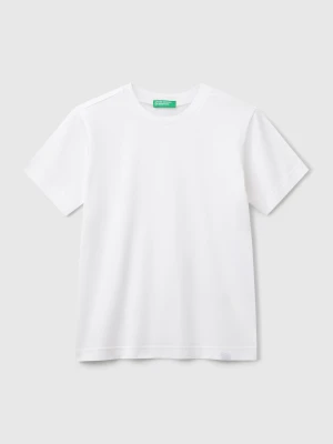 Benetton, Short Sleeve T-shirt Cotton, Size: XL, White, Kids United Colors of Benetton