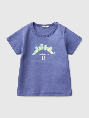 Benetton, Short Sleeve T-shirt In Cotton, size 82, Blue, Kids United Colors of Benetton