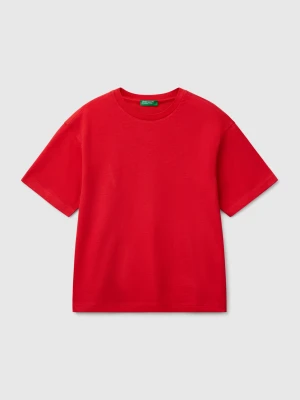 Benetton, Short Sleeve T-shirt In Cotton, size XL, Red, Kids United Colors of Benetton
