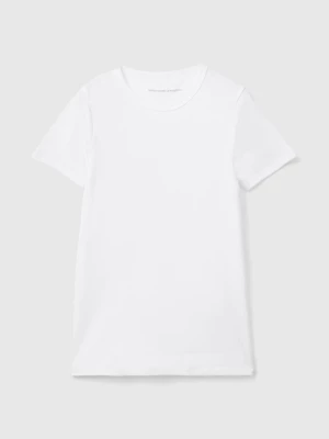 Benetton, Short Sleeve T-shirt In Warm Cotton, size 2XL, White, Kids United Colors of Benetton