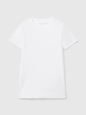 Benetton, Short Sleeve T-shirt In Warm Cotton, Size: XXS, White, Kids United Colors of Benetton