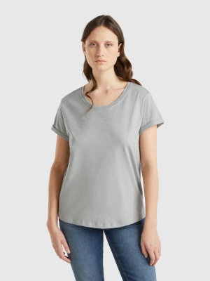 Benetton, Short Sleeve T-shirt Lightweight Cotton, size XXS, Gray, Women United Colors of Benetton