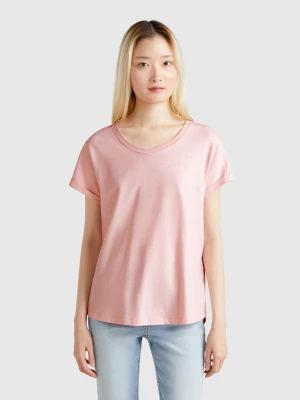 Benetton, Short Sleeve T-shirt Lightweight Cotton, size XXS, Soft Pink, Women United Colors of Benetton