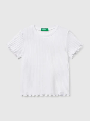 Benetton, Short Sleeve T-shirt, Size: 116, White, Kids United Colors of Benetton