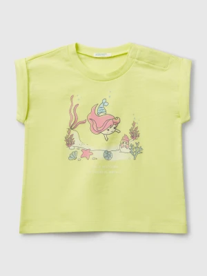Benetton, Short Sleeve T-shirt With Print, size 82, Lime, Kids United Colors of Benetton