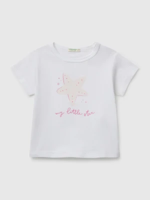 Benetton, Short Sleeve T-shirt With Print, size 82, White, Kids United Colors of Benetton