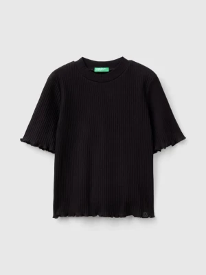 Benetton, Short Sleeve Turtleneck T-shirt, size 3XL, Black, Kids United Colors of Benetton