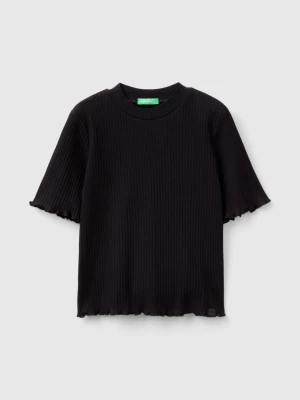 Benetton, Short Sleeve Turtleneck T-shirt, size M, Black, Kids United Colors of Benetton