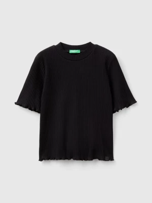 Benetton, Short Sleeve Turtleneck T-shirt, size S, Black, Kids United Colors of Benetton