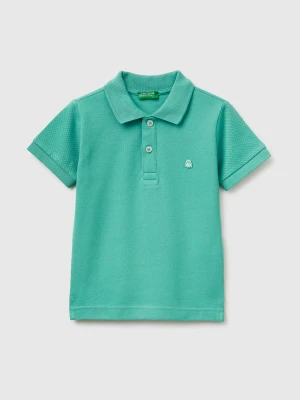 Benetton, Short-sleeved Polo In Pure Cotton, Size: 116, Aqua, Kids United Colors of Benetton