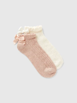 Benetton, Short Socks With Bow, size 25-29, Multi-color, Kids United Colors of Benetton