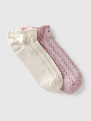 Benetton, Short Socks With Bow, Size: 39-41, Multi-color, Kids United Colors of Benetton