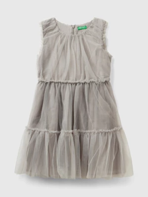 Benetton, Short Tulle Dress, size 2XL, Gray, Kids United Colors of Benetton