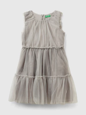 Benetton, Short Tulle Dress, size S, Gray, Kids United Colors of Benetton