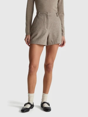 Benetton, Shorts In Linen Blend, Size: S, Beige, Women United Colors of Benetton