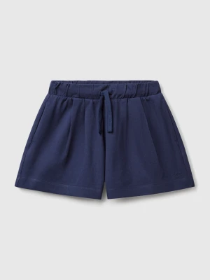 Benetton, Shorts In Pure Cotton, size XL, Dark Blue, Kids United Colors of Benetton